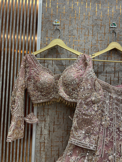 Fantastic pink crop top Lehenga