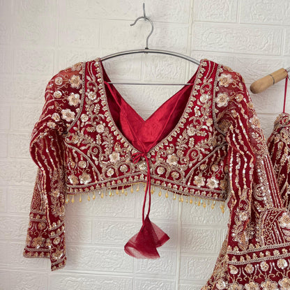 Lovely yellow Ready to wear Crop Top Lehenga