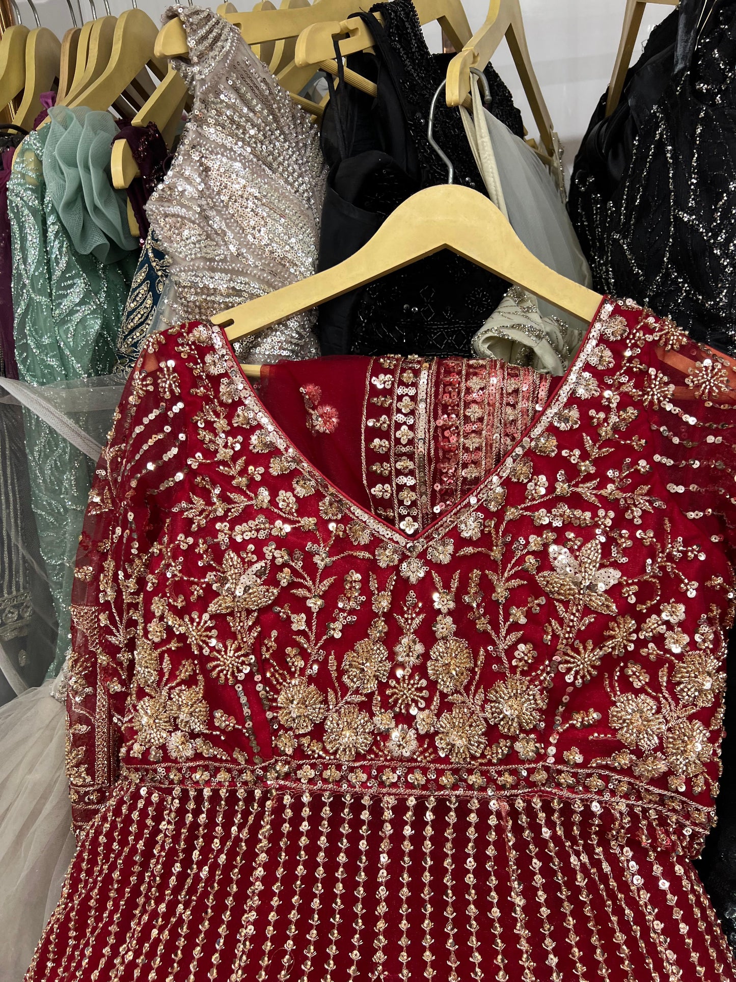 Khoobsurat Hot pink Peplum long Dress Farshi Gaharara Dress Special