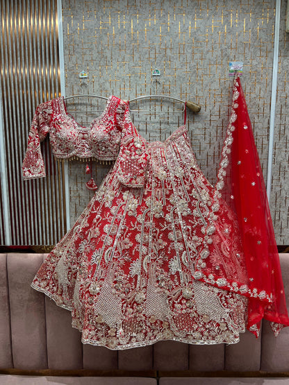 Fantastic pink crop top Lehenga