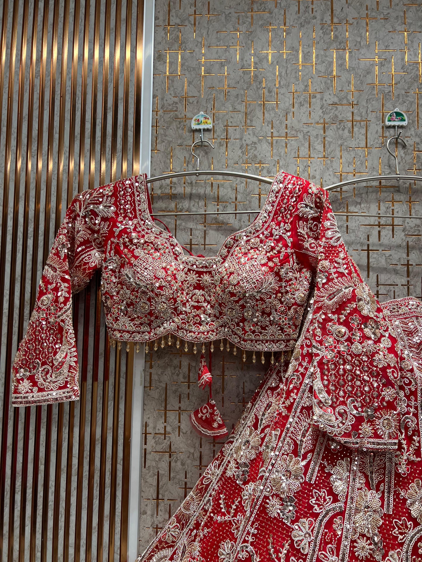 Fantastic pink crop top Lehenga