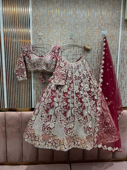 Fantastic pink crop top Lehenga