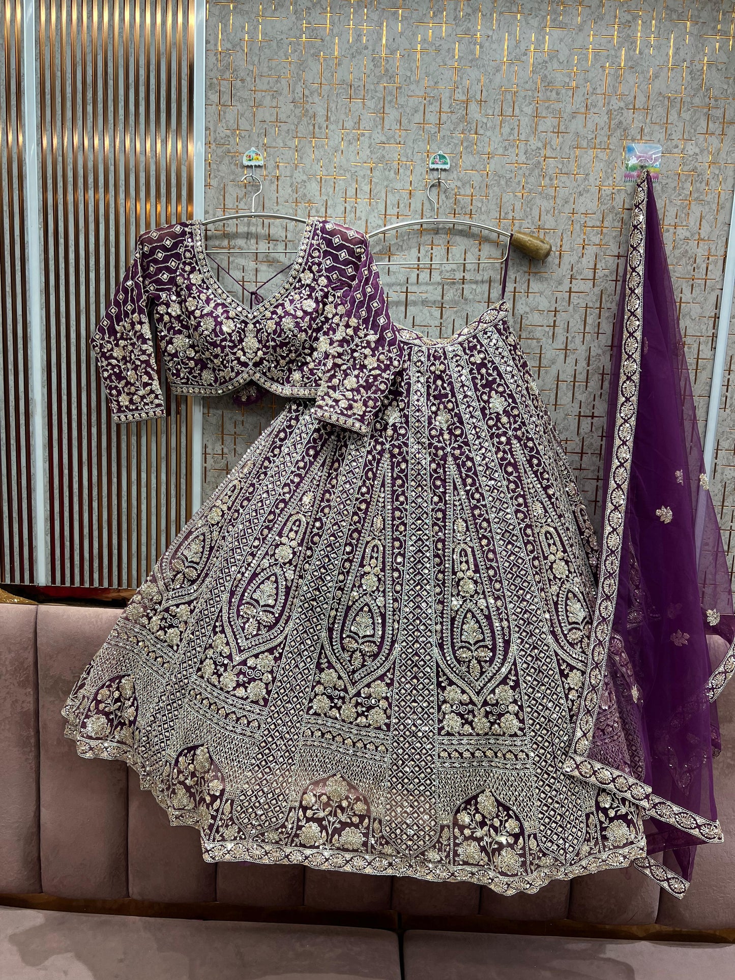 Beautiful Red crop top Lehenga