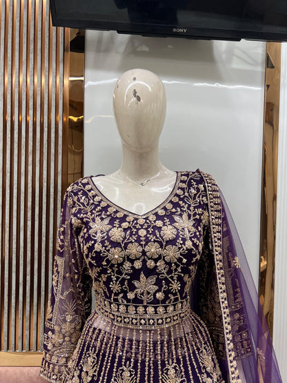 Khoobsurat Hot pink Peplum long Dress Farshi Gaharara Dress Special