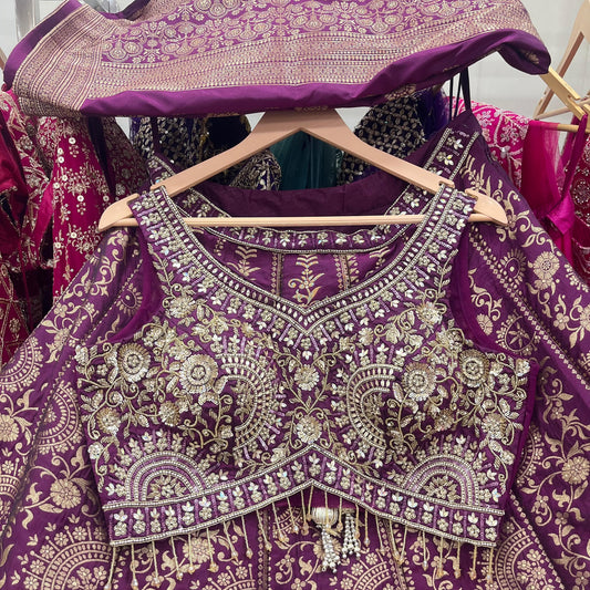 Something different Hot pink Ready to wear Crop Top Lehenga