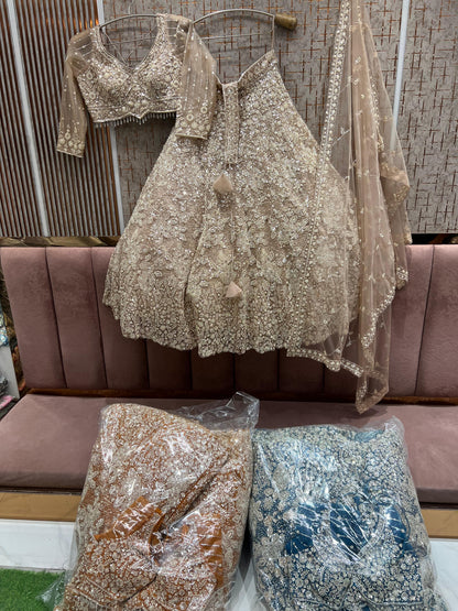 Lavishing golden Crop Top Lehenga