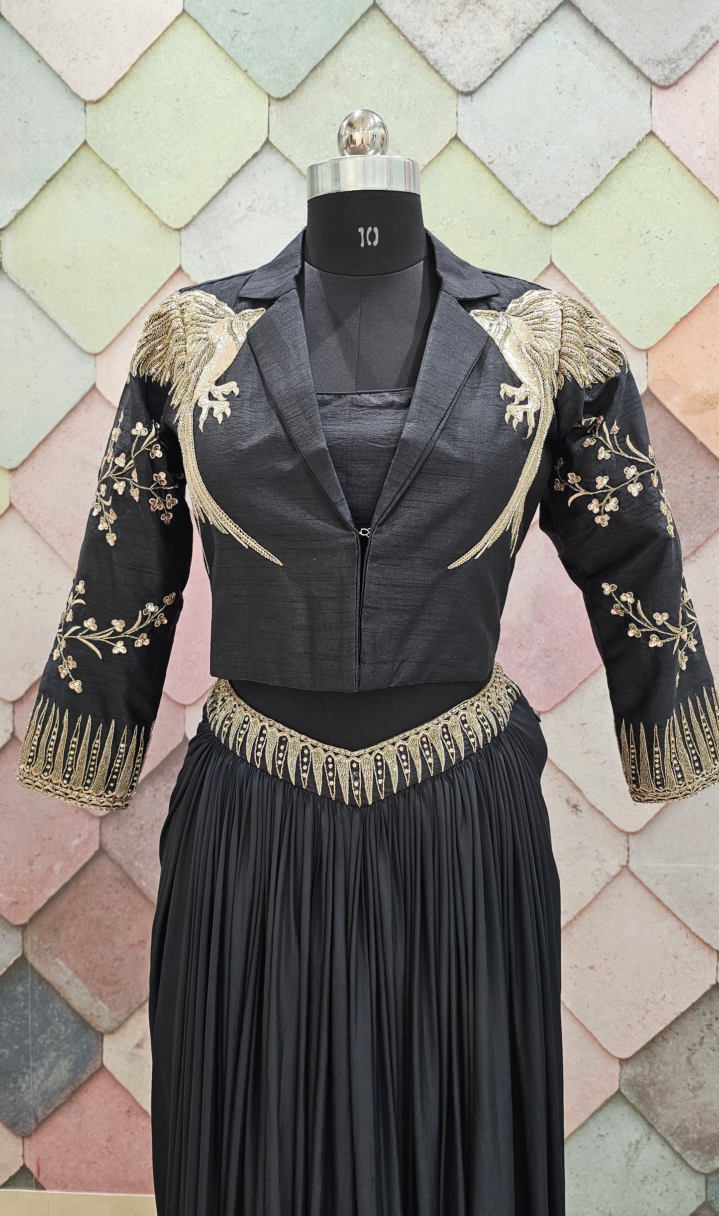 Khoobsurat Indo western Elegance wine maroon Lehenga