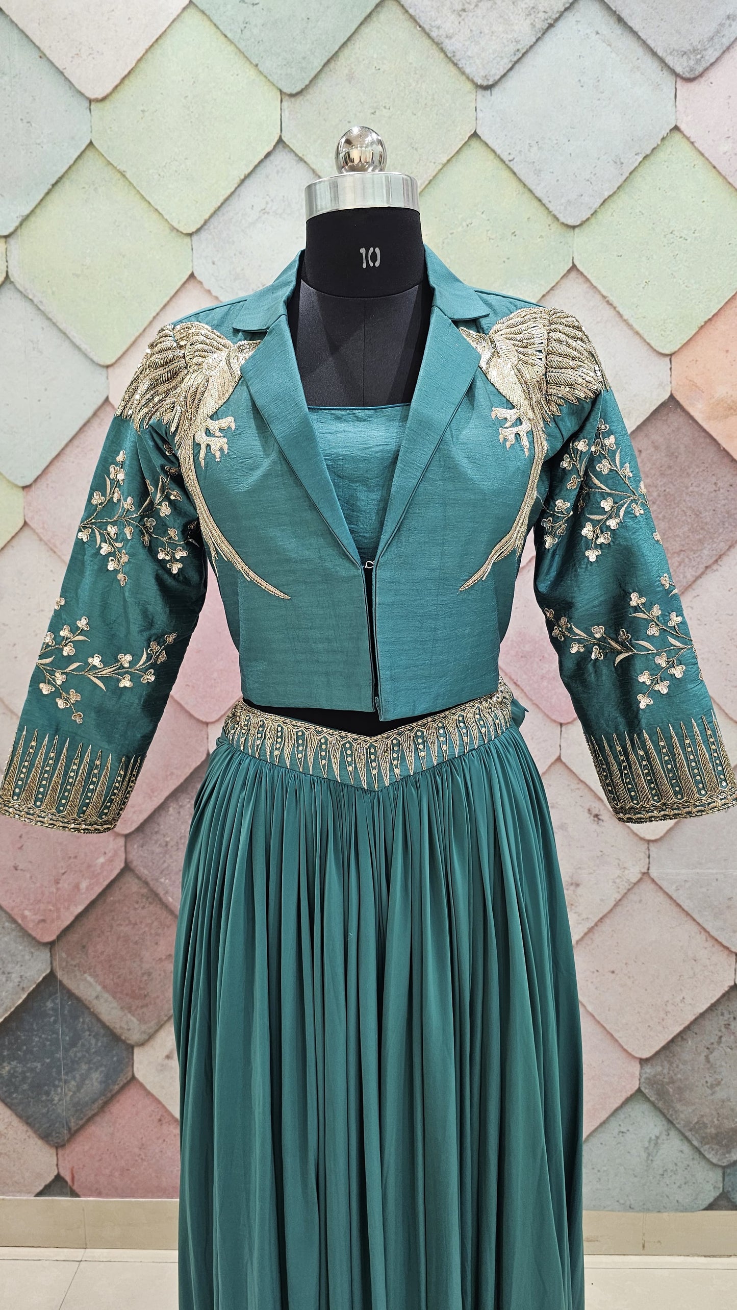 Khoobsurat Indo western Elegance wine maroon Lehenga