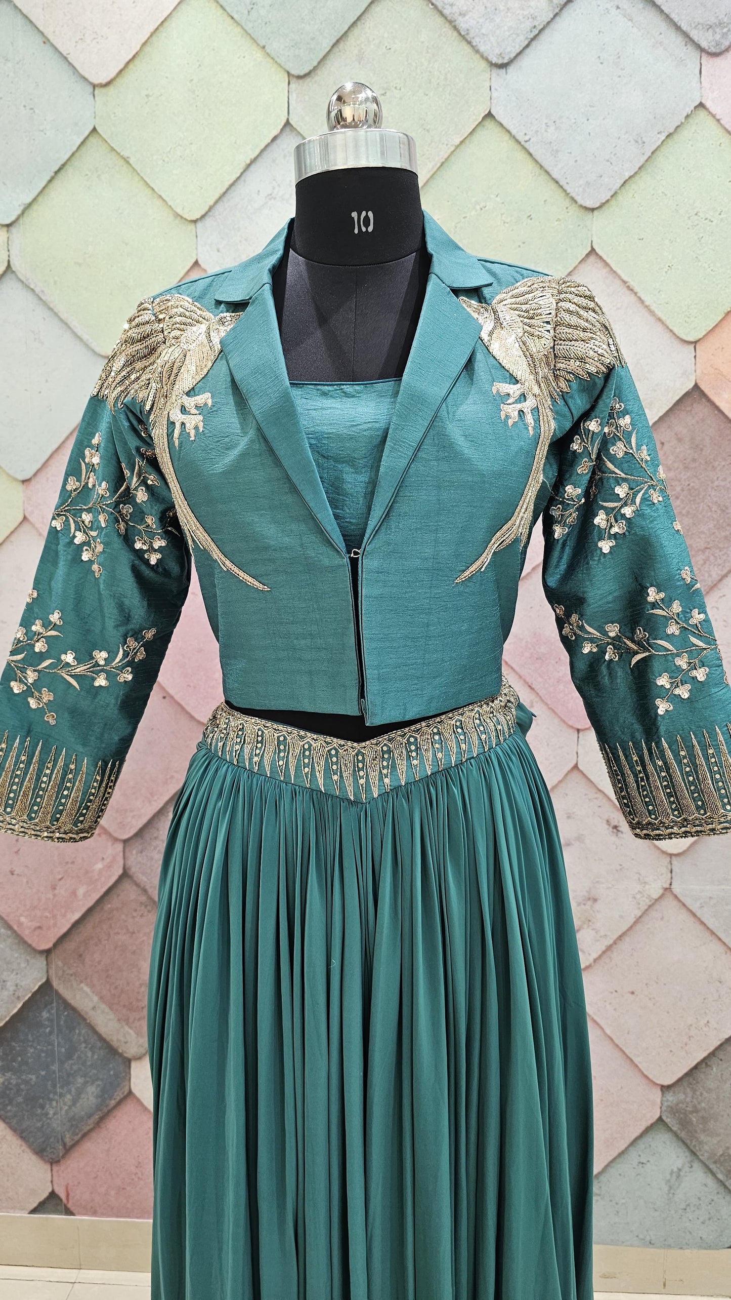 Khoobsurat Indo western Elegance wine maroon Lehenga