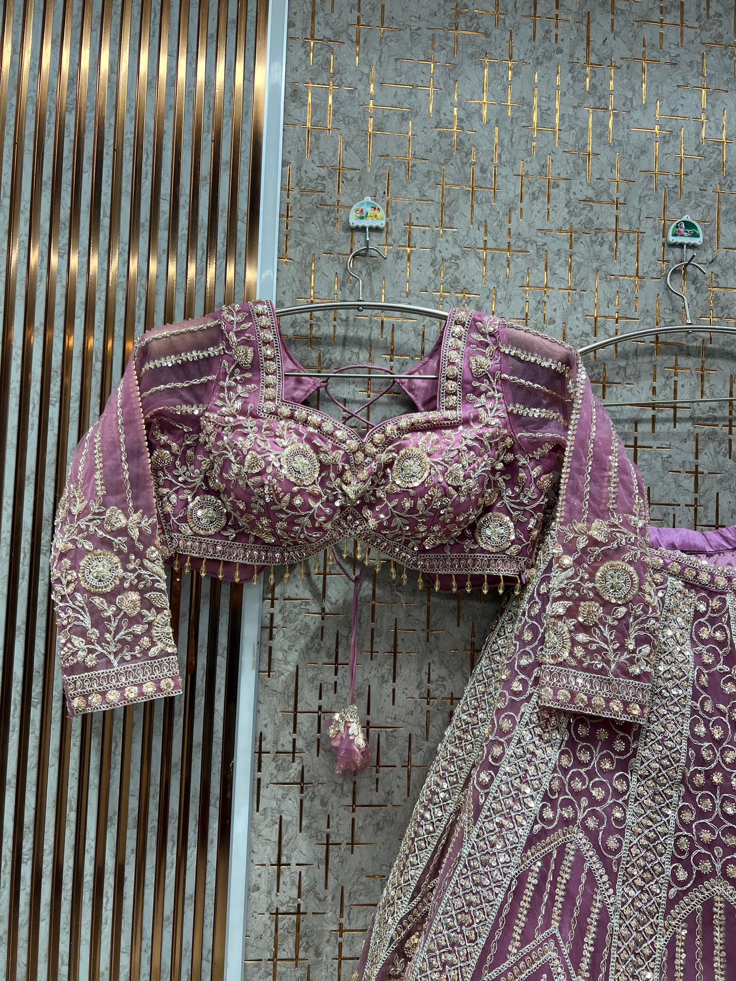 Eye Catching Sky blue Crop Top Lehenga