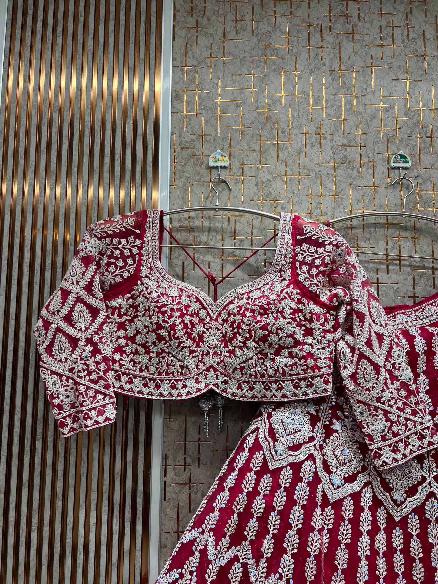 Elegant purple Crop Top Lehenga