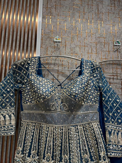 Engaging Red Peplum long Dress Farshi Gaharara Dress Special