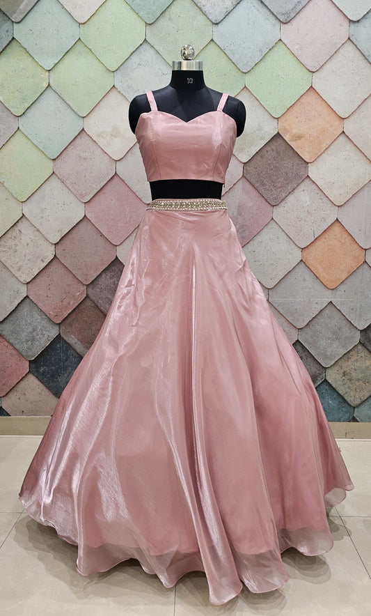 Designer poncho Cape Set pink Lehenga