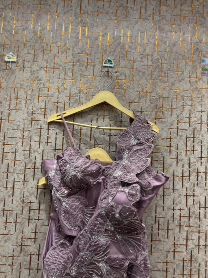 Tremendous pink fish cut gown