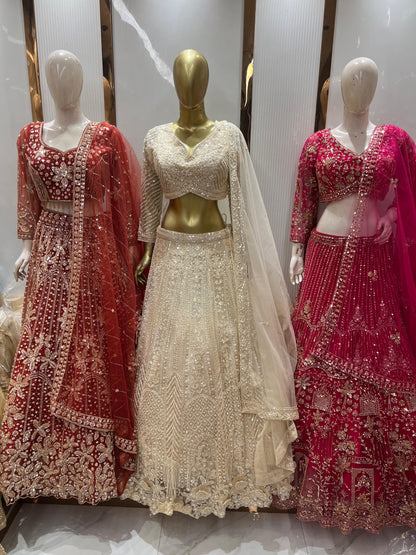 Attractive Golden Crop Top Lehengak