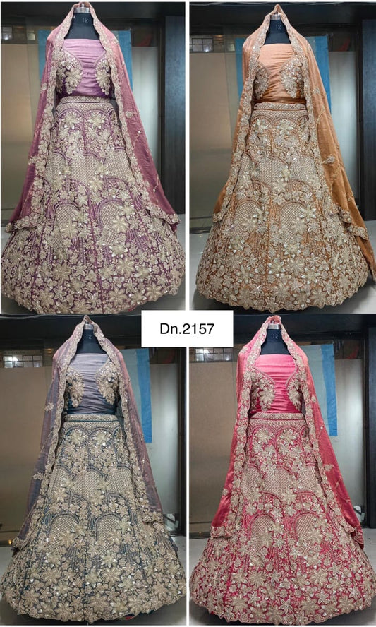 Good looking peach Baby pink purple Lavender Lehenga