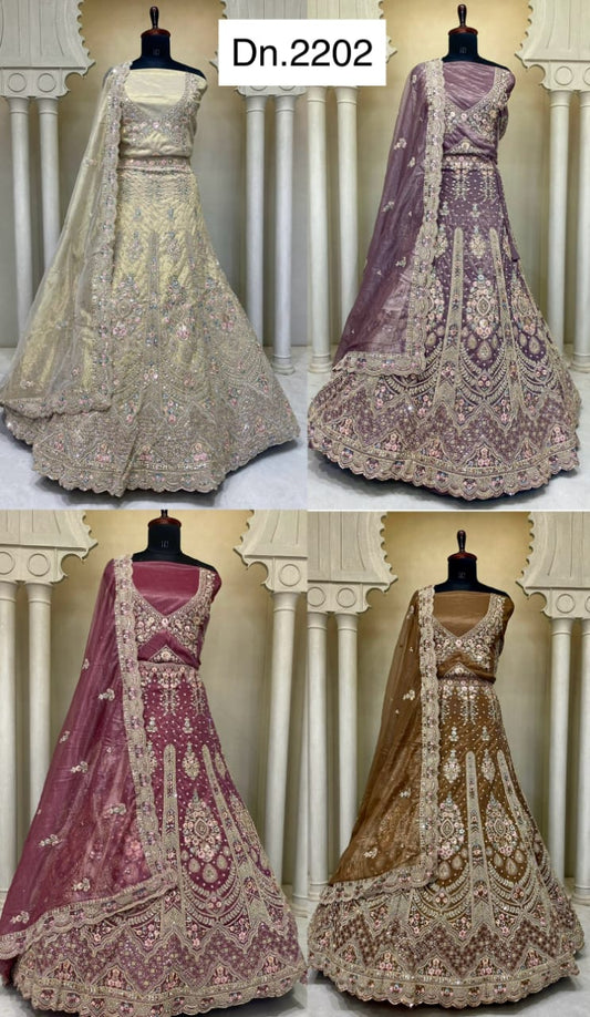 Lovely golden mustard pink Lavender Lehenga
