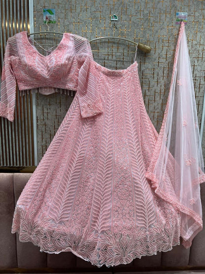 Pretty pink Crop Top Lehenga