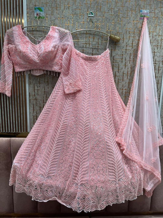 Pretty pink Crop Top Lehenga