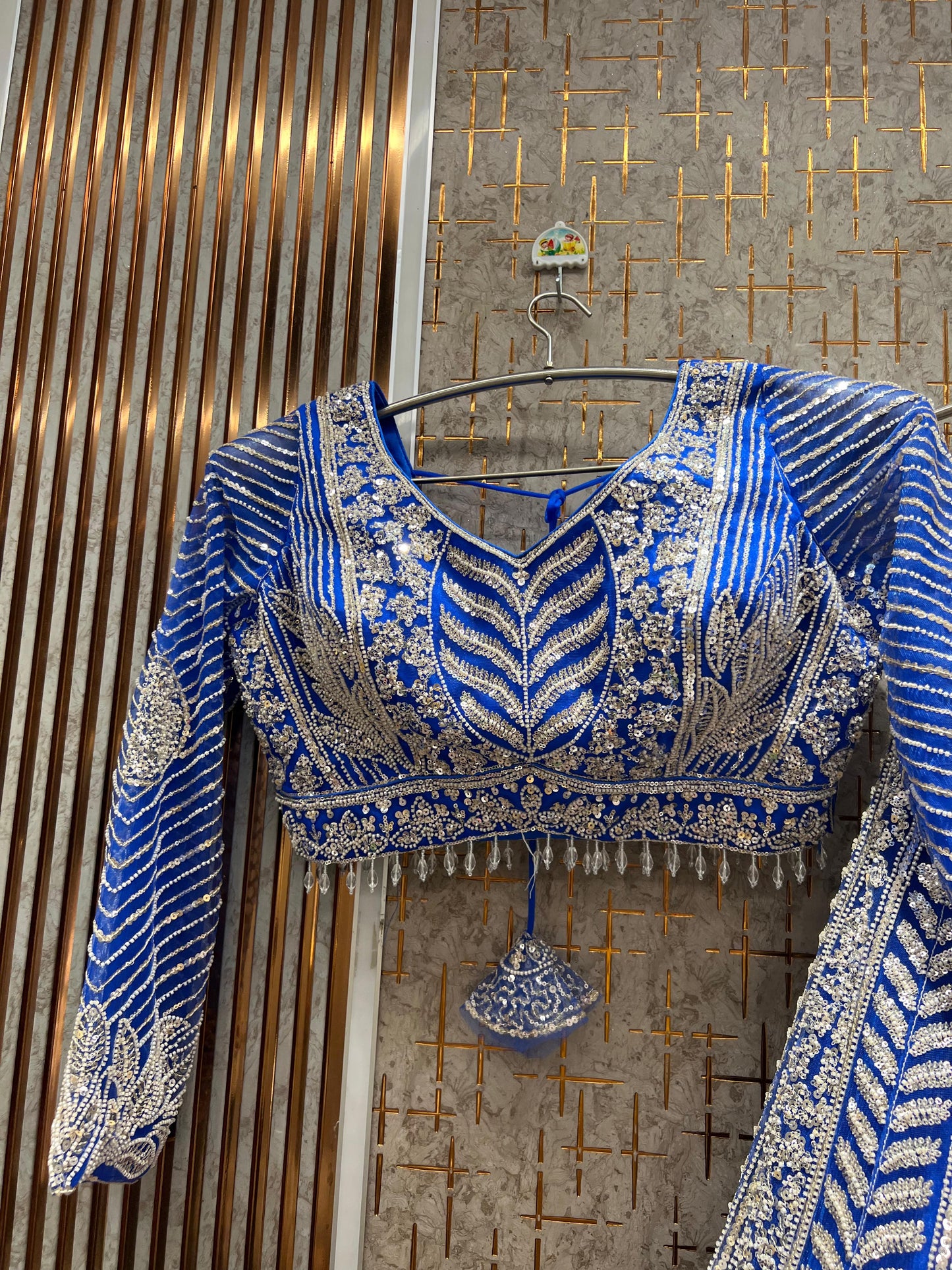 Fantastic golden Ready to wear Crop top Lehenga