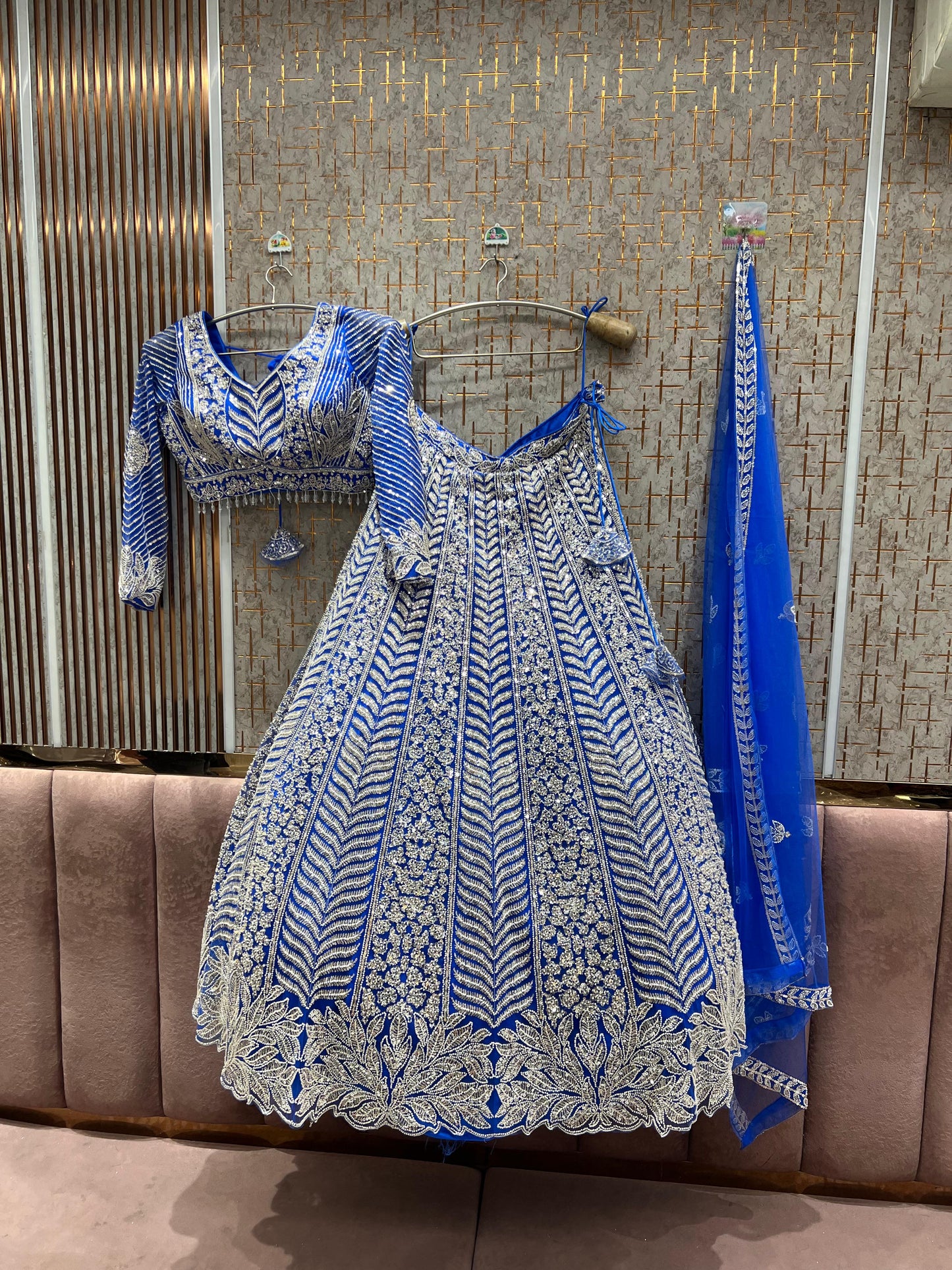 Fantastic golden Ready to wear Crop top Lehenga