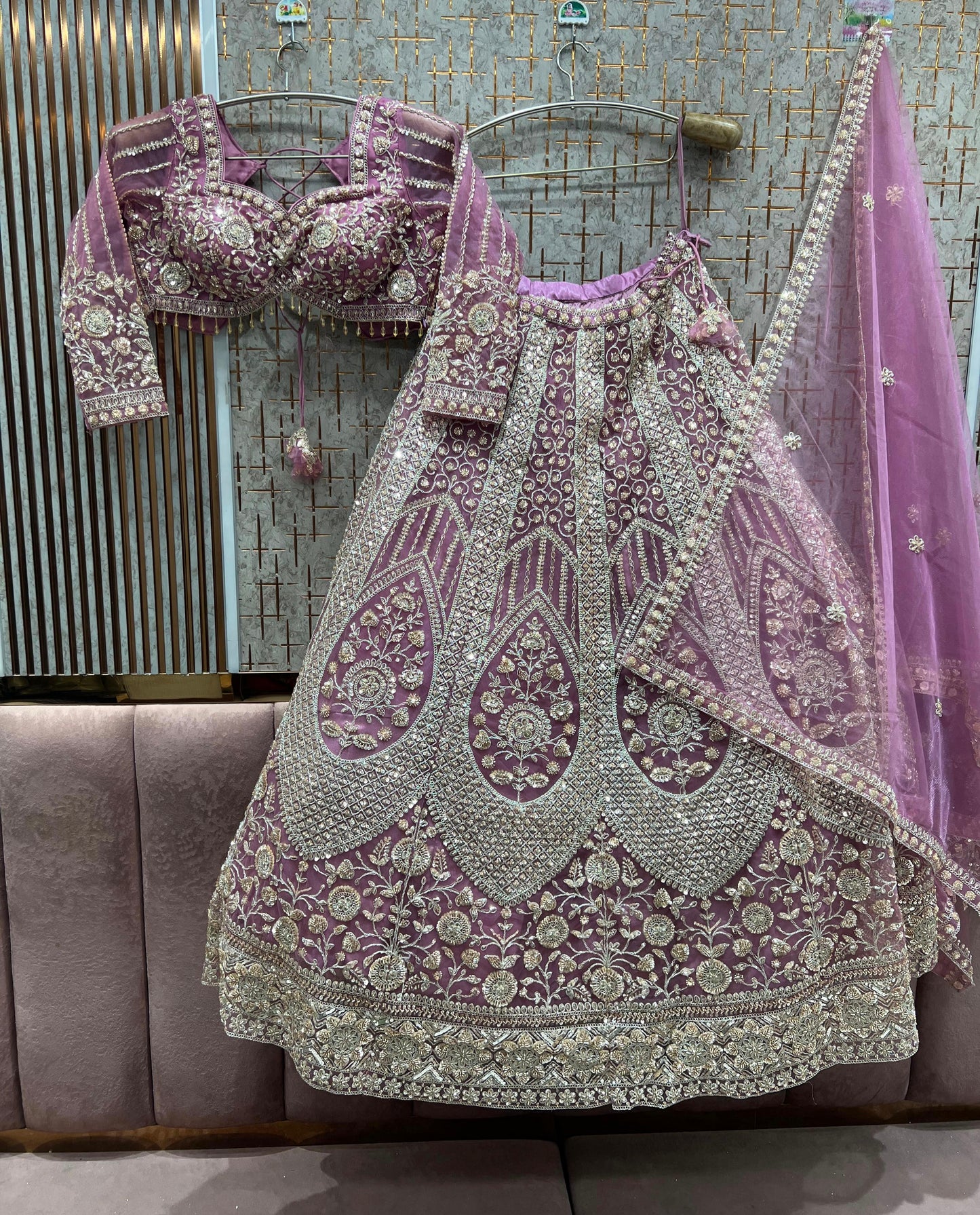 Eye Catching Sky blue Crop Top Lehenga