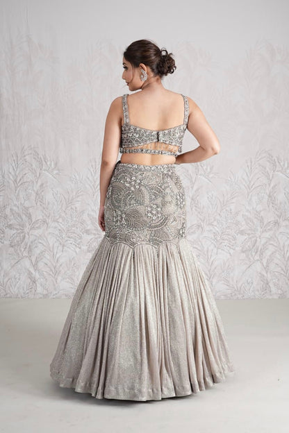 Stylish handwork Fish Cut Lehenga