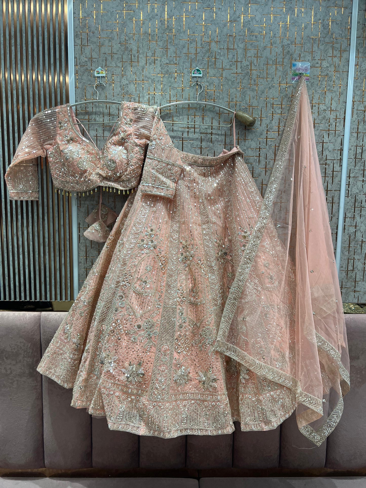 Fabulous Baby pink Ready to wear crop top Lehengan - Shopping World