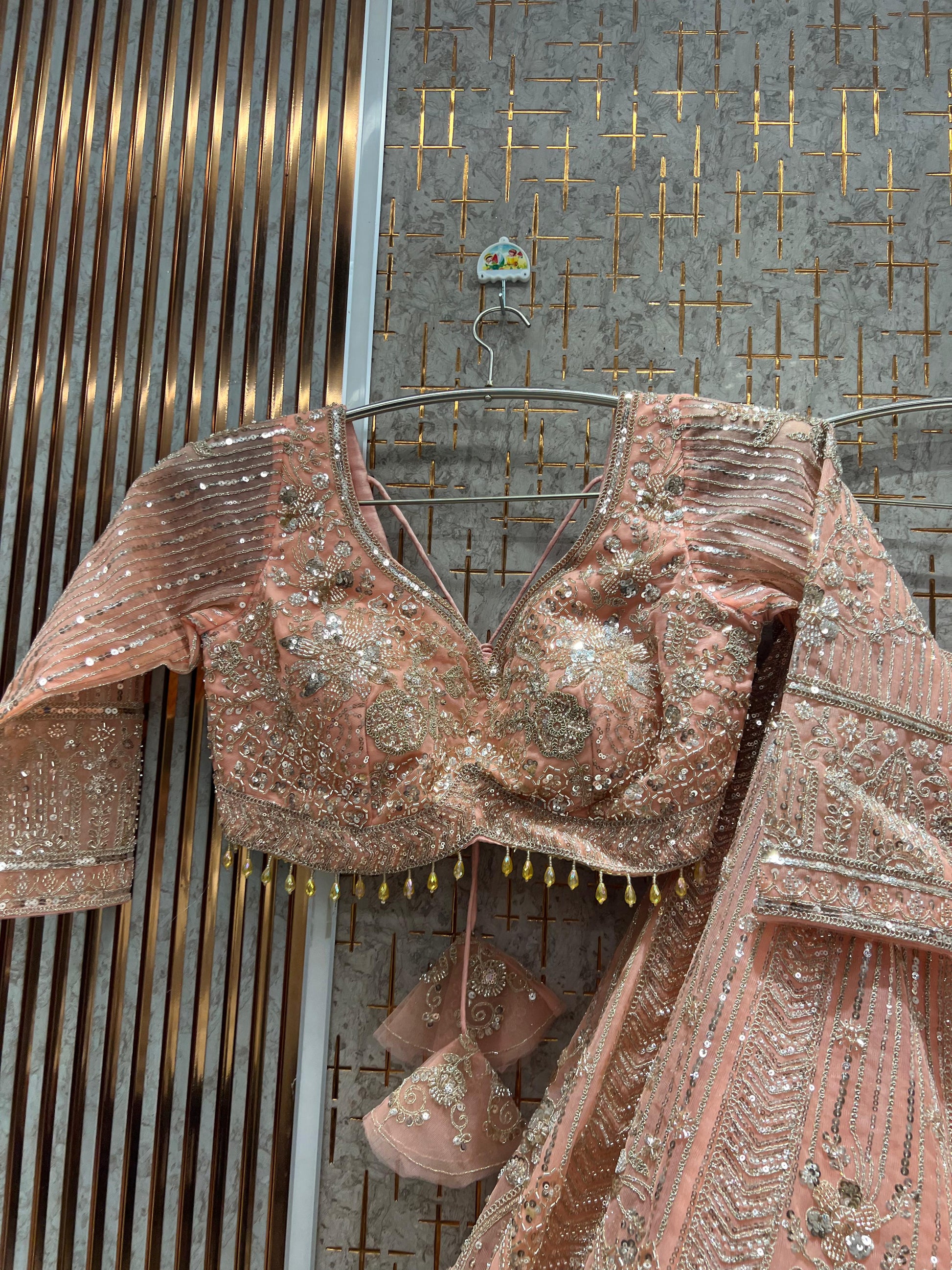 Fabulous Baby pink Ready to wear crop top Lehengan - Shopping World