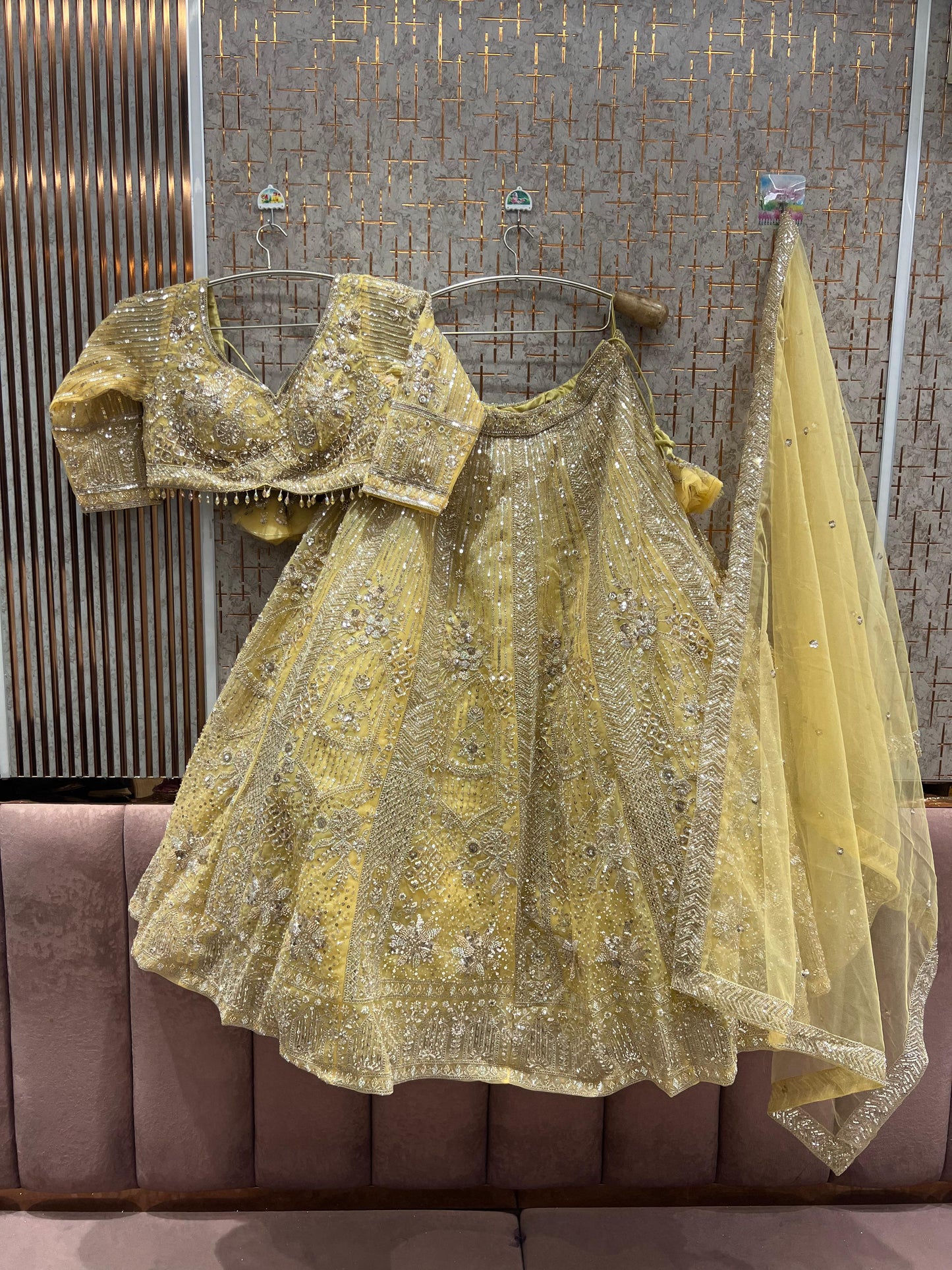 Fabulous Baby pink Ready to wear crop top Lehengan - Shopping World