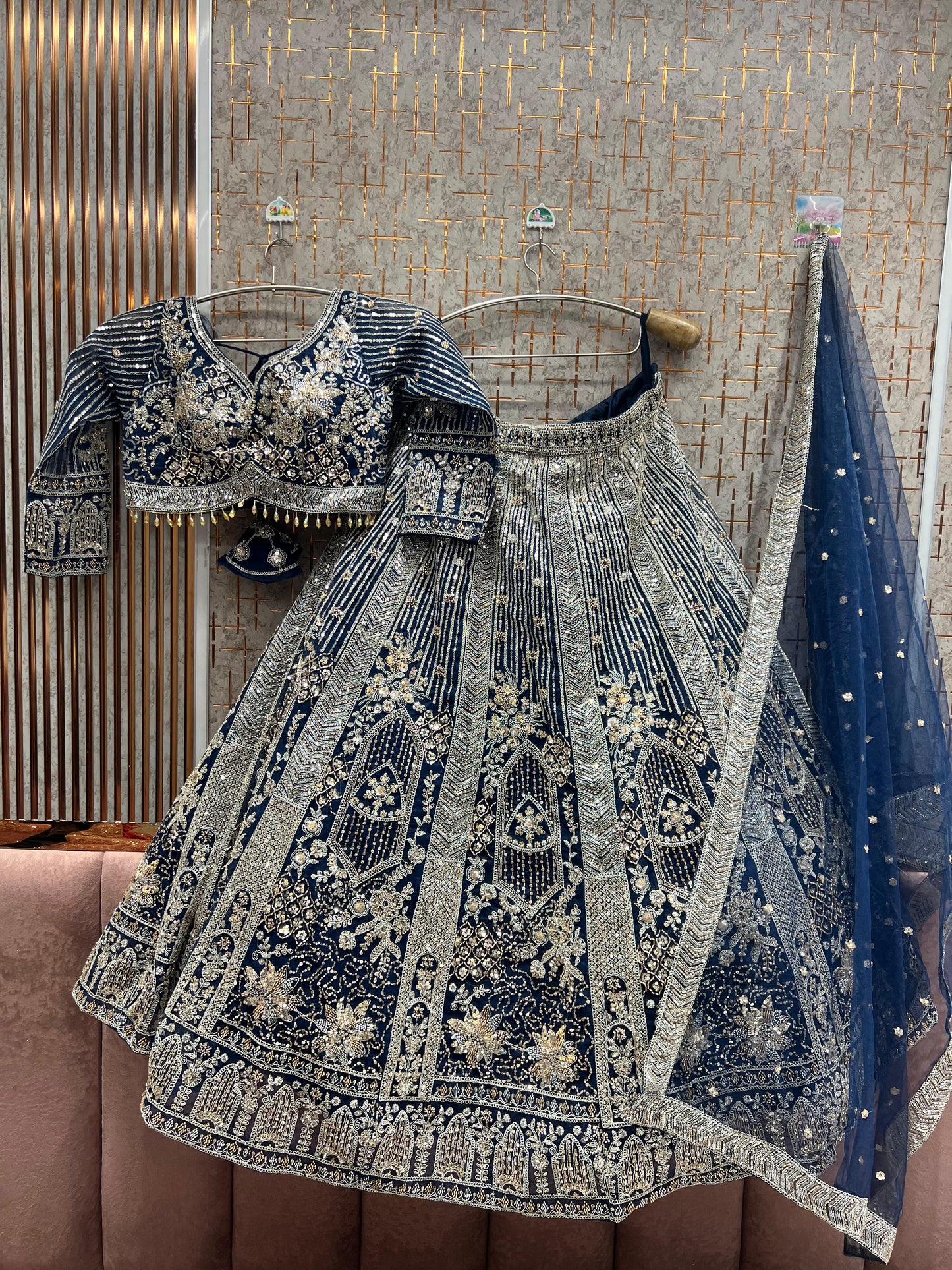 Fabulous Baby pink Ready to wear crop top Lehengan - Shopping World