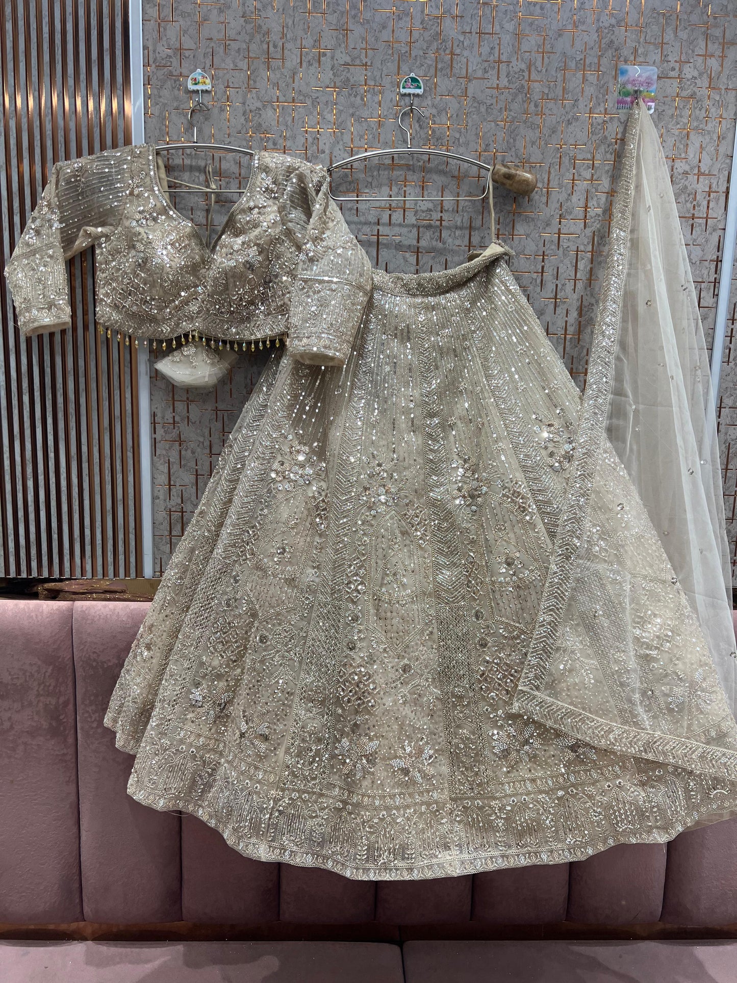 Fabulous Baby pink Ready to wear crop top Lehengan - Shopping World