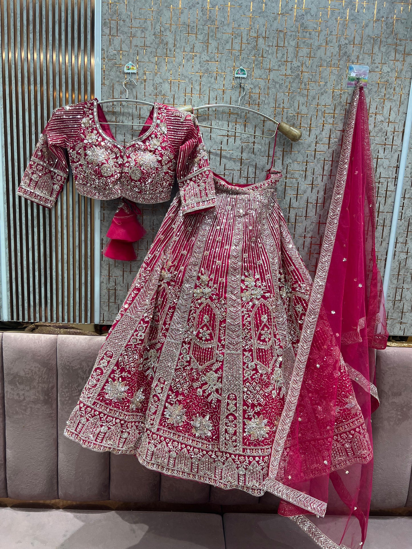 Fabulous Baby pink Ready to wear crop top Lehengan - Shopping World