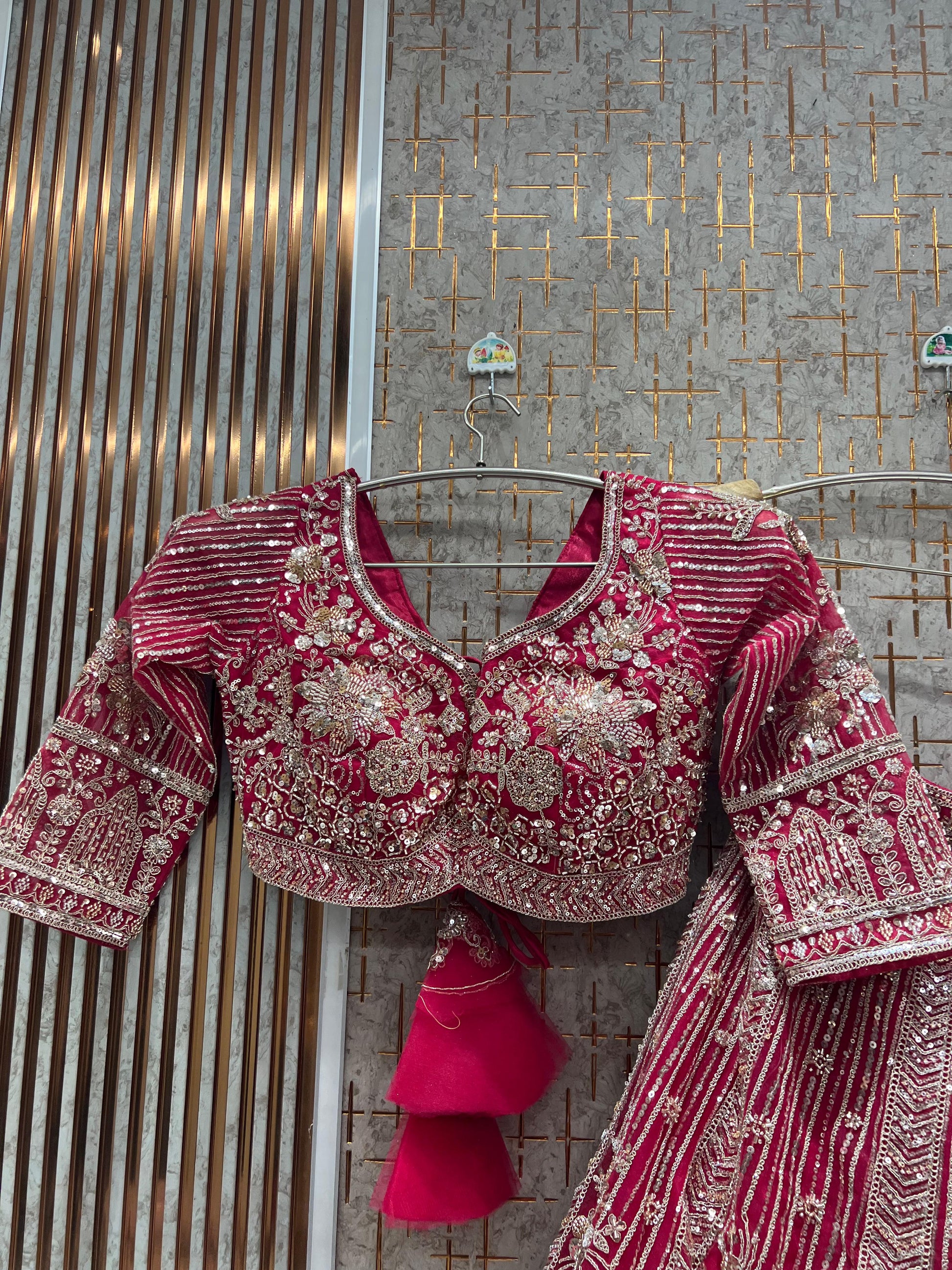 Fabulous Baby pink Ready to wear crop top Lehengan - Shopping World