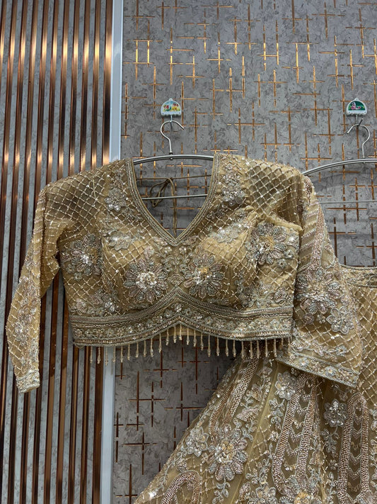 Gorgeous Yellow haldi mehendi Ready to Wear crop top Lehenga