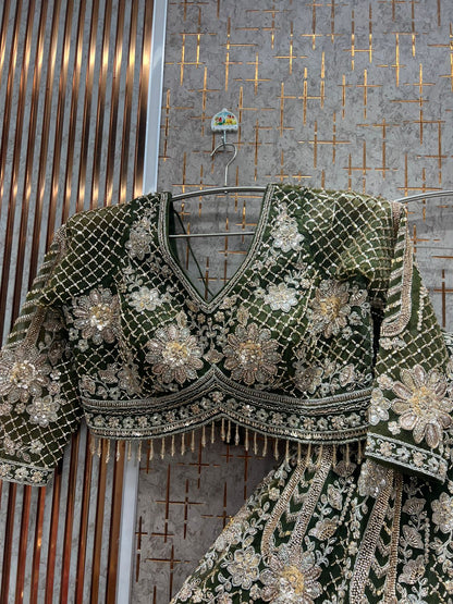 Gorgeous Yellow haldi mehendi Ready to Wear crop top Lehenga