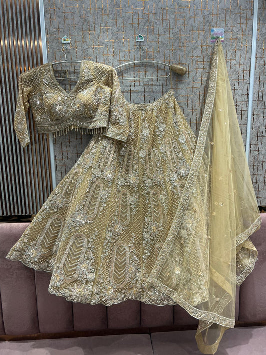 Gorgeous Yellow haldi mehendi Ready to Wear crop top Lehenga