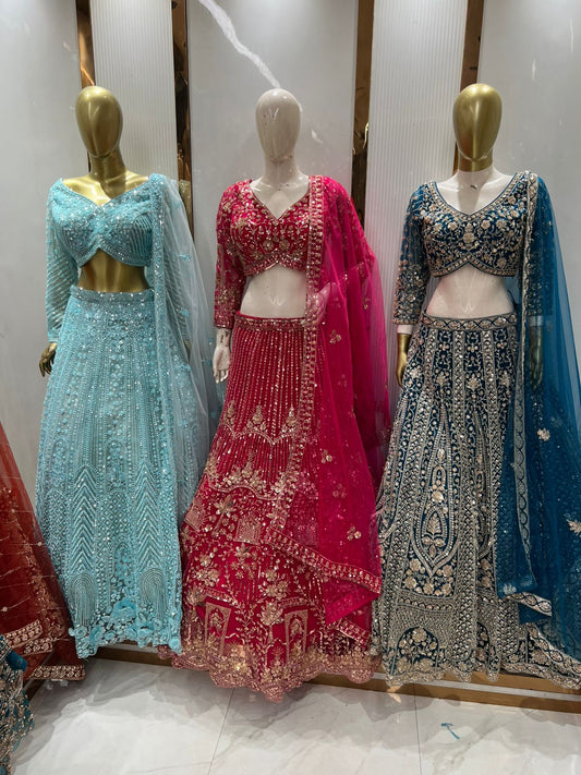 Khoobsurat Viral Hot pink Crop top Lehenga