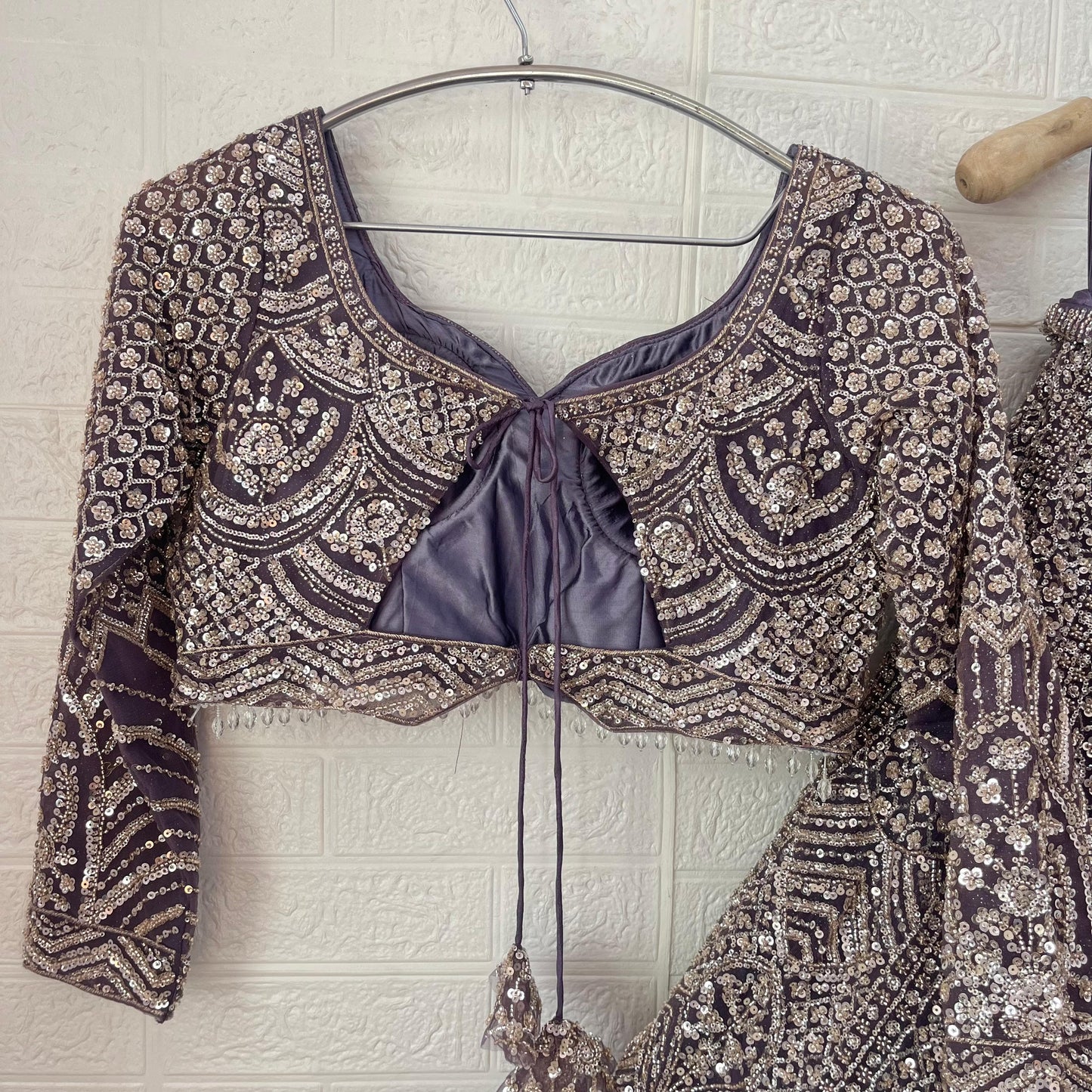 Majestic light Lavender purple Ready to wear Crop Top Lehenga