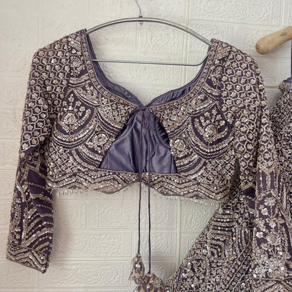 Majestic light Lavender purple Ready to wear Crop Top Lehenga