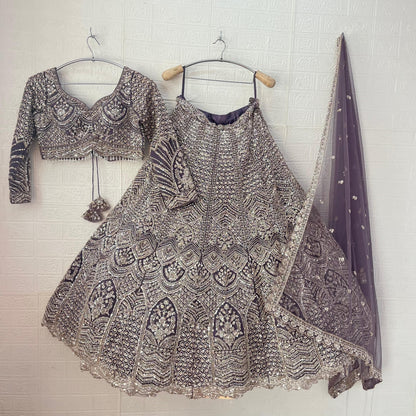 Majestic light Lavender purple Ready to wear Crop Top Lehenga