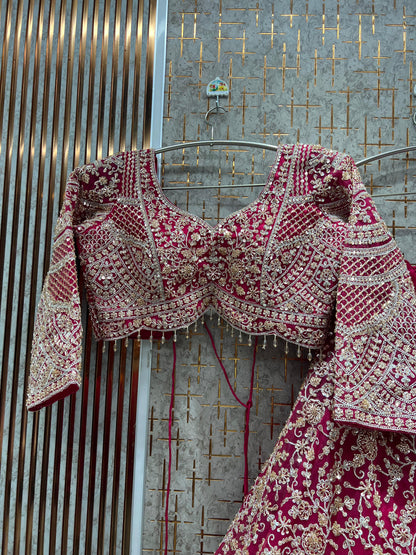 Amazing purple crop Top Ready To Wear Lehenga