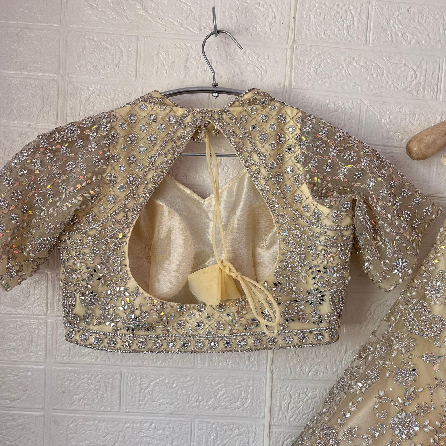 Engaging Red Ready to wear Crop top Lehenga