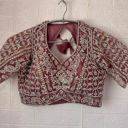 Engaging Red Ready to wear Crop top Lehenga