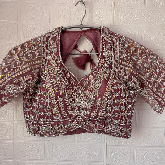 Engaging Red Ready to wear Crop top Lehenga