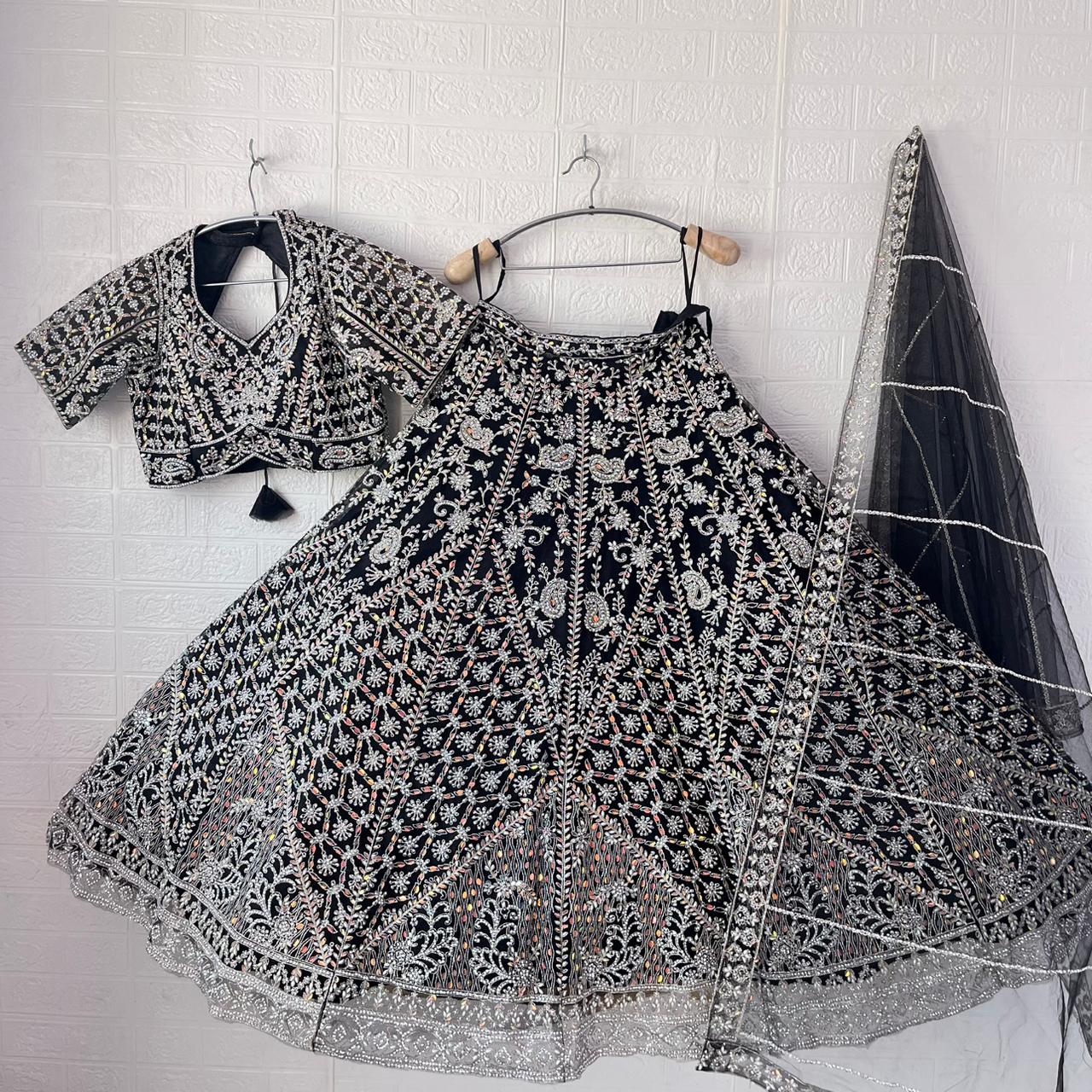 Engaging Red Ready to wear Crop top Lehenga