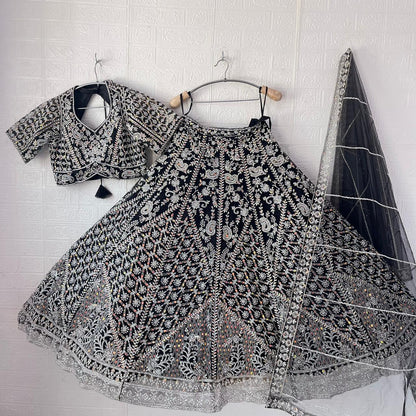 Engaging Red Ready to wear Crop top Lehenga