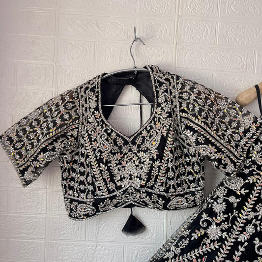 Amazing black Ready to wear Crop top Lehenga