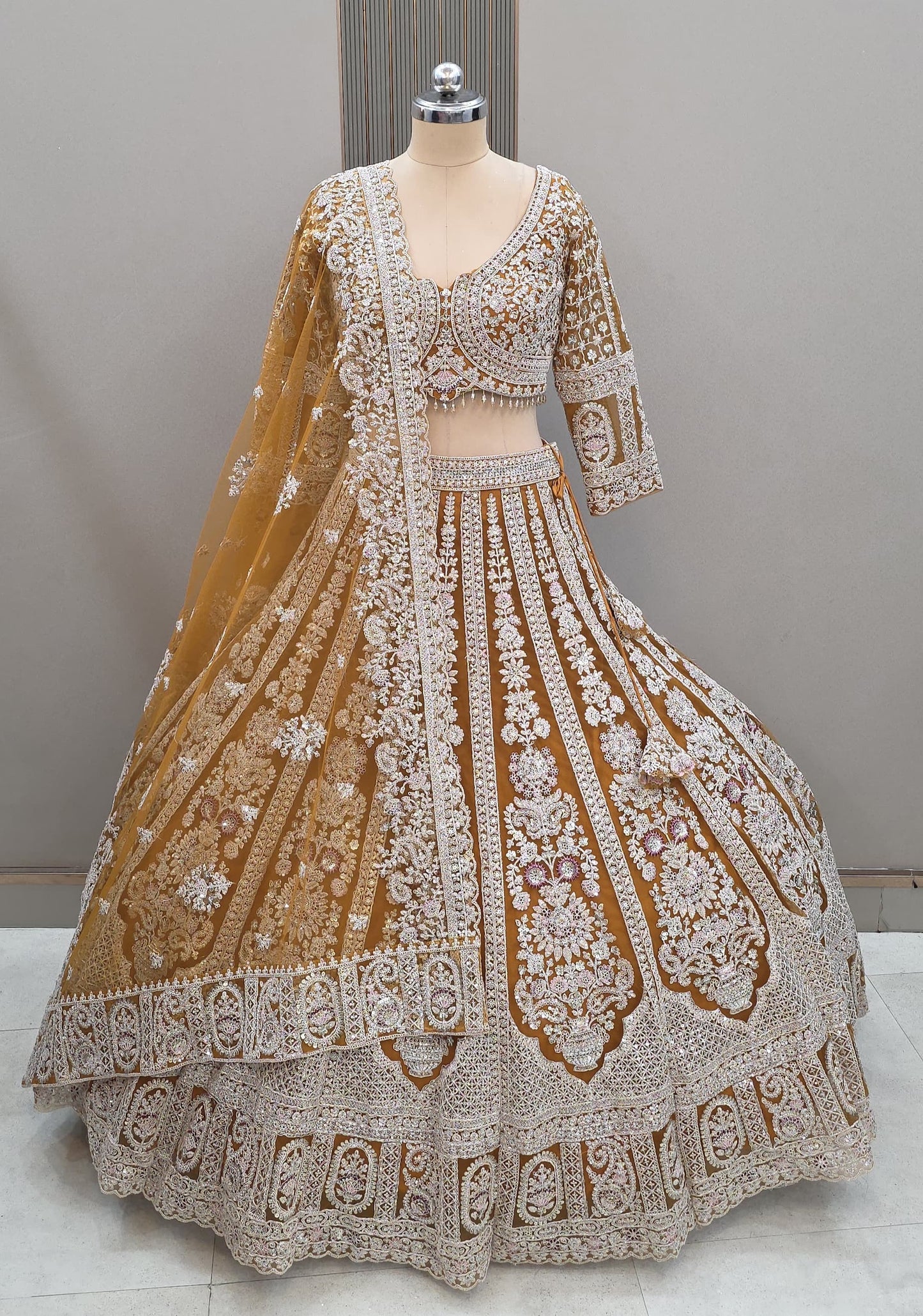 Pretty pink Ready to wear Crop top Lehenga