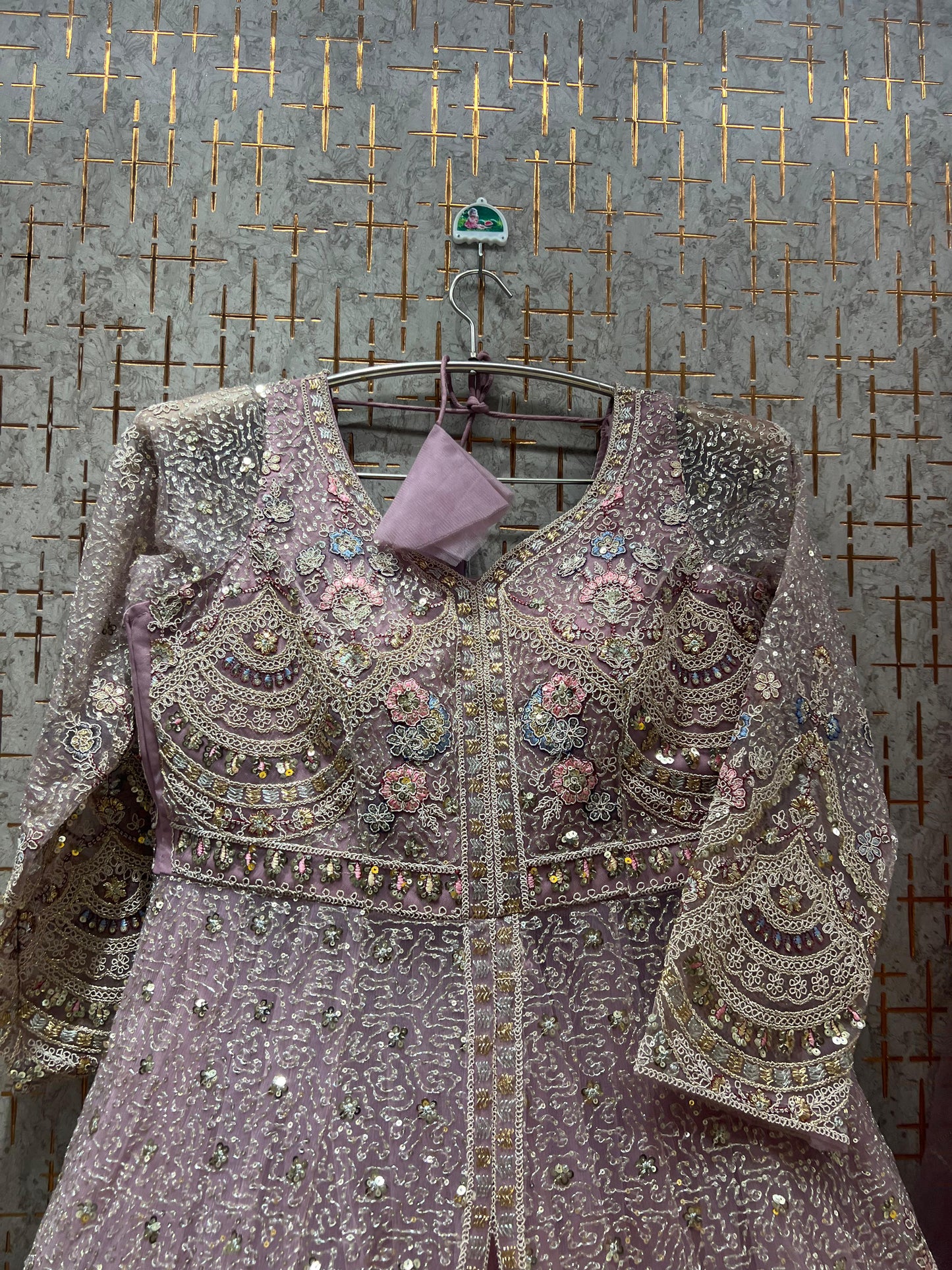 Eye Catching Hot pink peplum Dress Lehenga